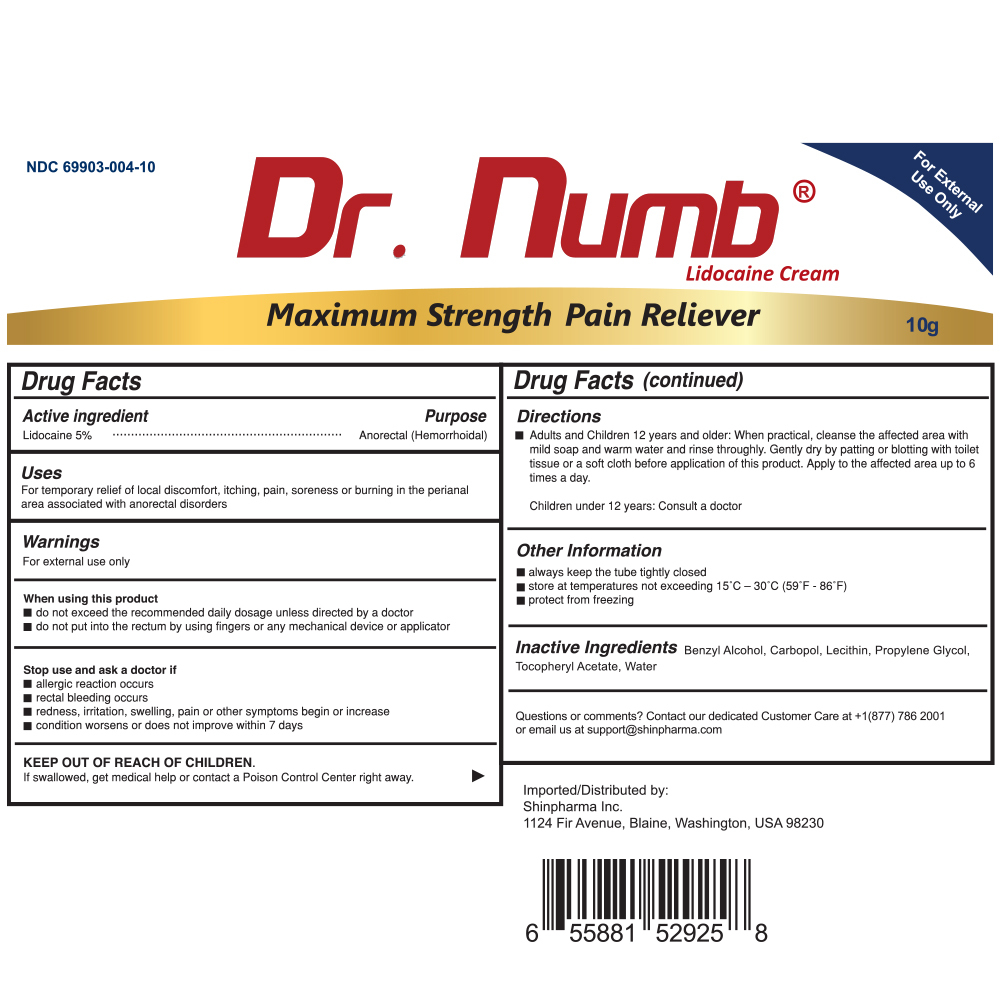 08. Dr. Numb 5% 10g Drag Facts NDC
